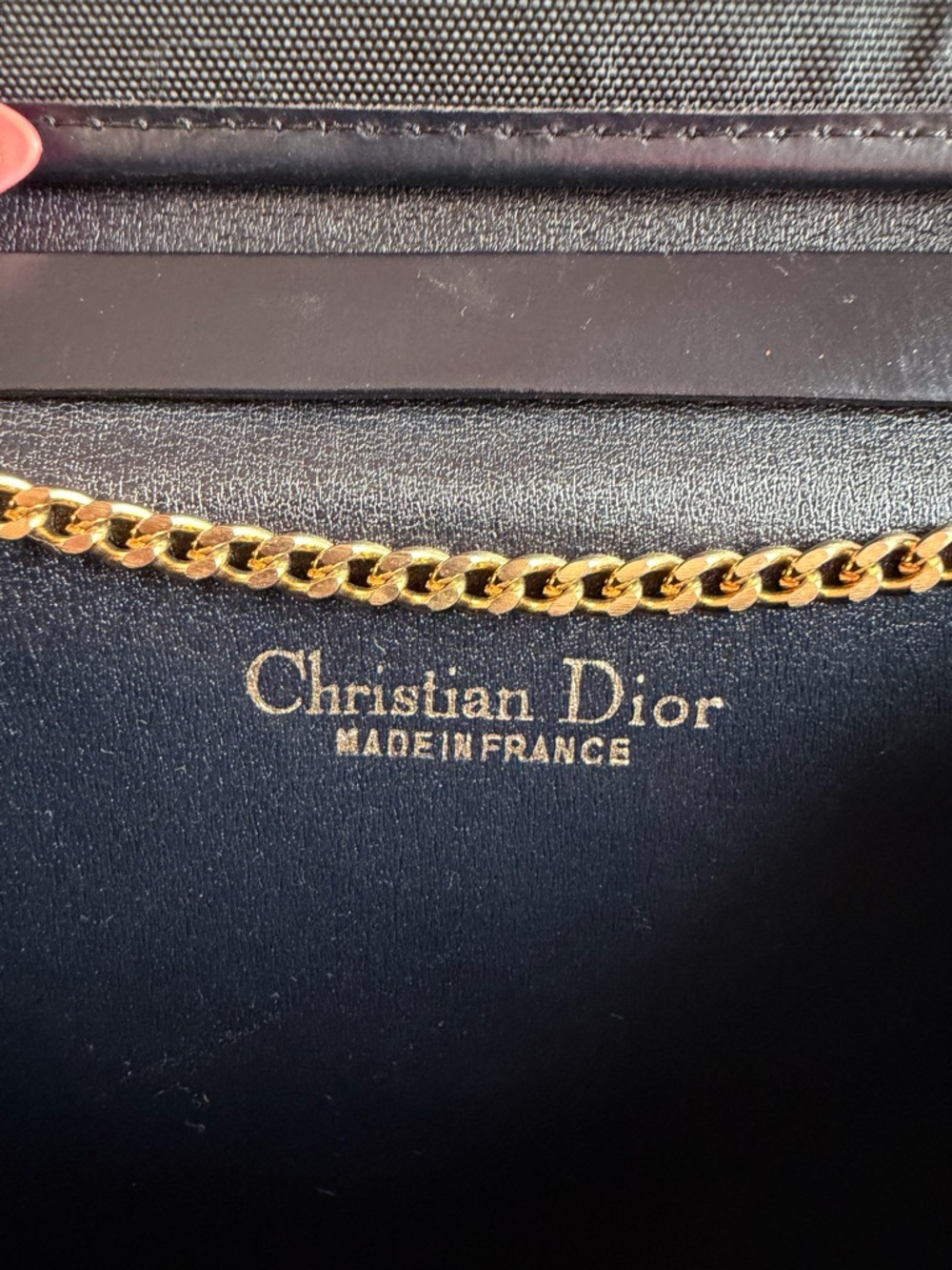 Dior Trotter Cloth Crossbody with Gold Chain - Picture 10 of 10